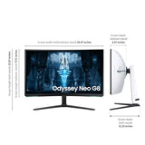 32" Odyssey Neo G8 (G85Nb) 4K Uhd 240Hz 1Ms G-Sync 1000R Curved Gaming Monitor, Quantum Hdr2000, Amd Freesync Premium Pro, Matte Display, Displayport, Black & White, Ls32Bg852Nnxgo