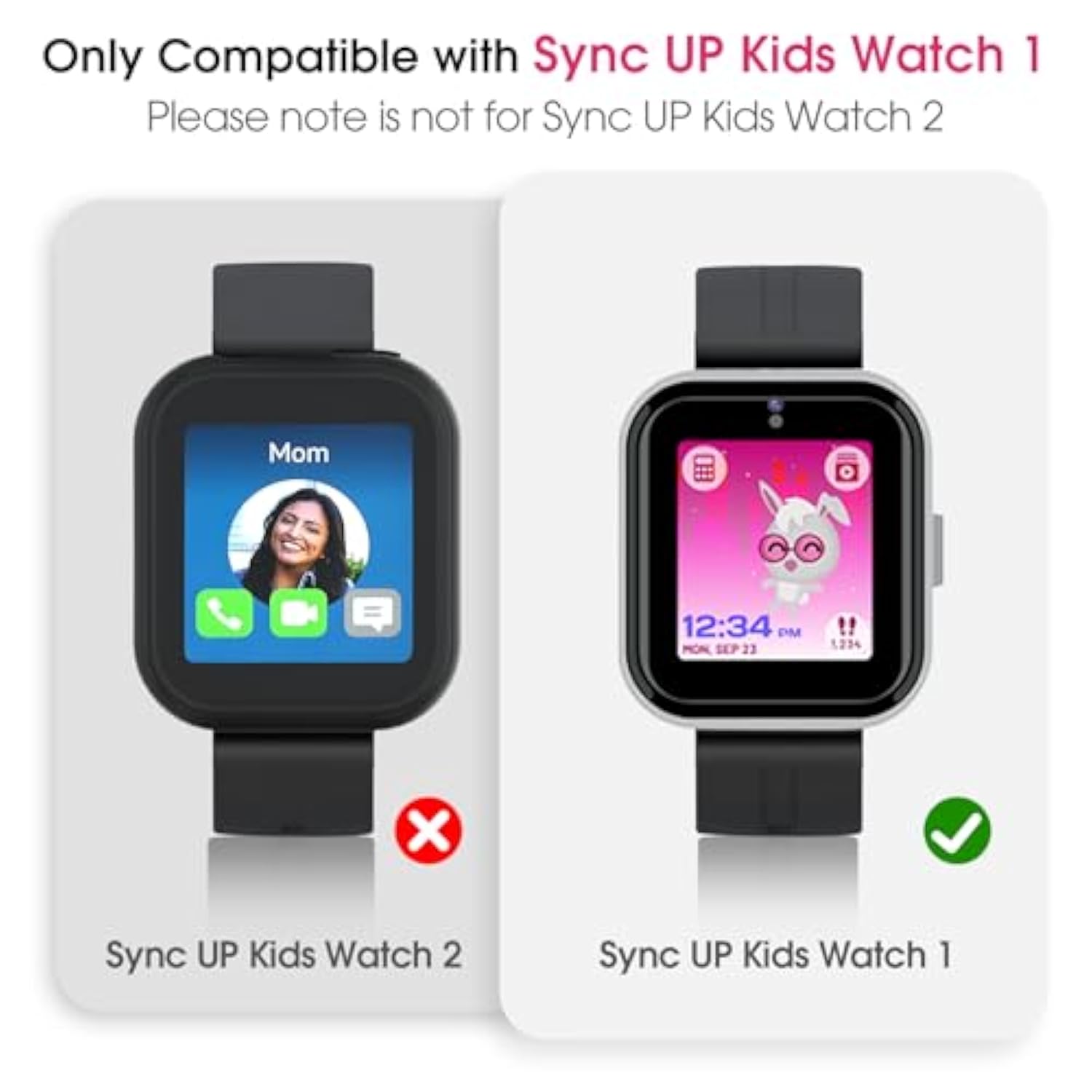 Compatible With Syncup Kids Watch Charger Stand Dock, For T-Mobile Sync Up Kids Watch With 3.3 Feet Charger Cable (White)