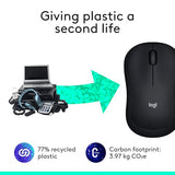 M185 Wireless Mouse, 2.4Ghz With Usb Mini Receiver, 12-Month Battery Life, 1000 Dpi Optical Tracking, Ambidextrous, Compatible With Pc, Mac, Laptop - Black