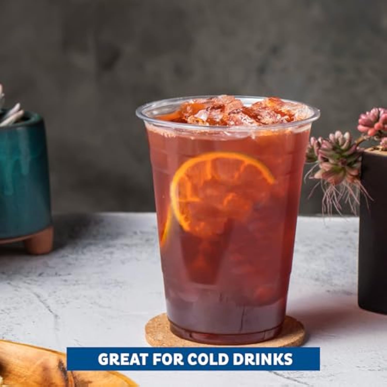 Freshware 16 oz Clear Disposable Plastic Cups, Clear Plastic Cups Tumblers, Heavy-duty Party Glasses, Disposable Cups for Thanksgiving, Halloween, Christmas Party, 16 Oz Cups, 100 Count (Pack of 1)