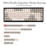 146 Key Gameboy Dye Sub Zda Pbt Keycap Similar To Xda For Mx Keyboard 104 87 6