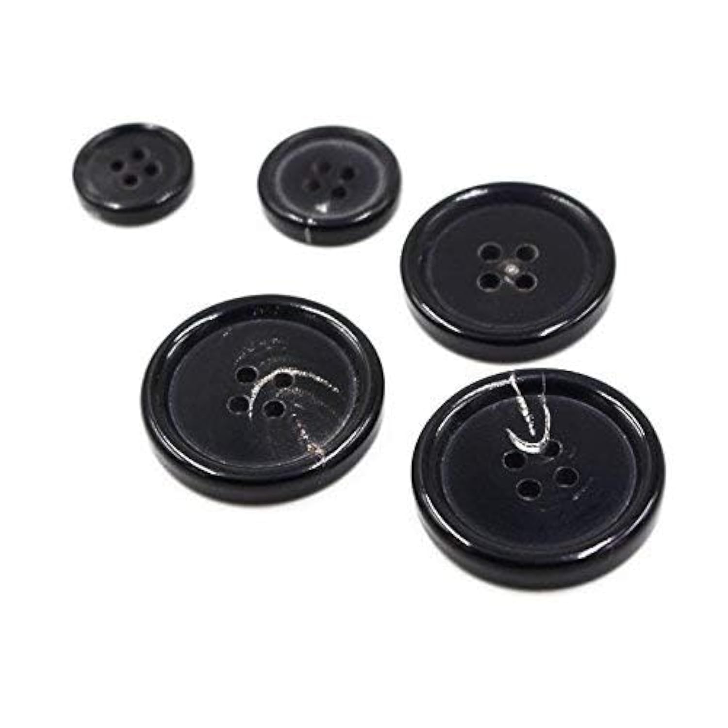 Natural Horn Button, For Blazer Suits Uniform Jacket, Four Holes Circu