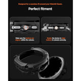 Spigen Rugged Armor Designed for Samsung Galaxy Watch 8 Classic 46mm Case Durable TPU Cover (2025) - Matte Black
