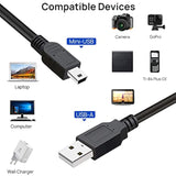 SaiTech IT USB 2.0 A to Mini 5 pin B Cable for External HDDS/Camera/Card Readers/MP3 Player-Black (10 Pack 3 Feet)