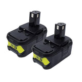 2Packs 6000Mah 18V Replacement Lithium Battery For 18V Battery P102 P103 P105 P107 P109 One+ Cordless Tool Battery
