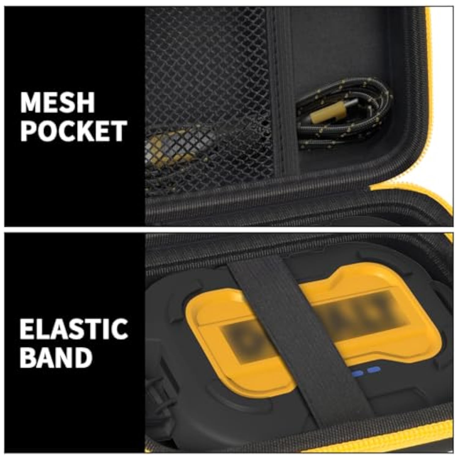 Case Compatible With Dewalt Powerbank 10000Mah/For Magnetic Power Bank 5,000Mah, Battery Charger Storage Holder Organizer, Power Bank Carrying Bag Cover With Mesh Bag Fits For Usb Cable ( Box Only)