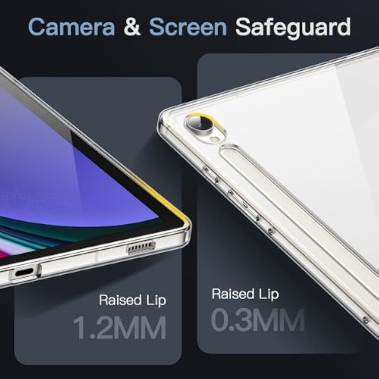 JETech Clear Case for Samsung Galaxy Tab S9 11-Inch, Anti-Yellowing Transparen