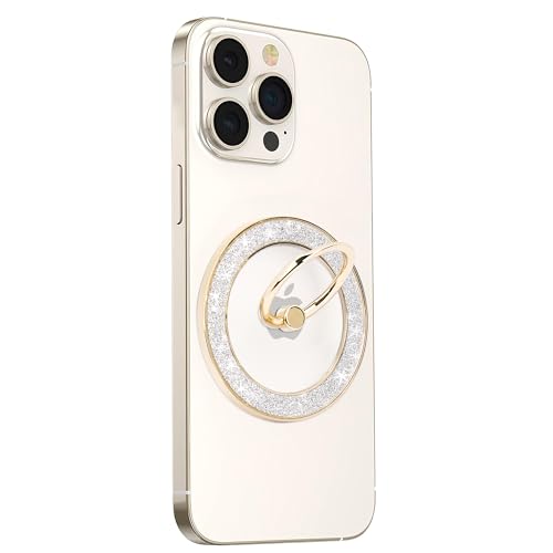 Magnetic Phone Holder For Magsafe Finger Phone Ring Stand Holder,Compatible With Iphone 15 Pro Max/Plus/14/13/12 Series/Other Smartphones(1-Gold)