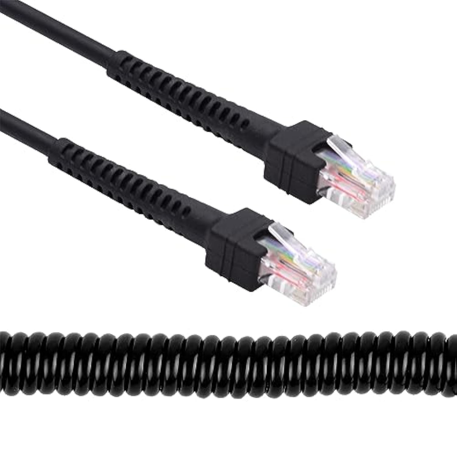 Rj45 Cat6 8P8C Utp Male To Male Stretch Coiled Cable Lan Ethernet Network Patc
