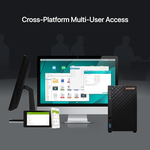Drivestor 2 Gen 2 As1202T, 2 Bay Nas, Quad-Core 1.7Ghz Cpu, 2.5Gbe Port, 1Gb Ddr4, 3 Usb 3.0, Network Attached Storage For Personal And Home Cloud Backup (Diskless)