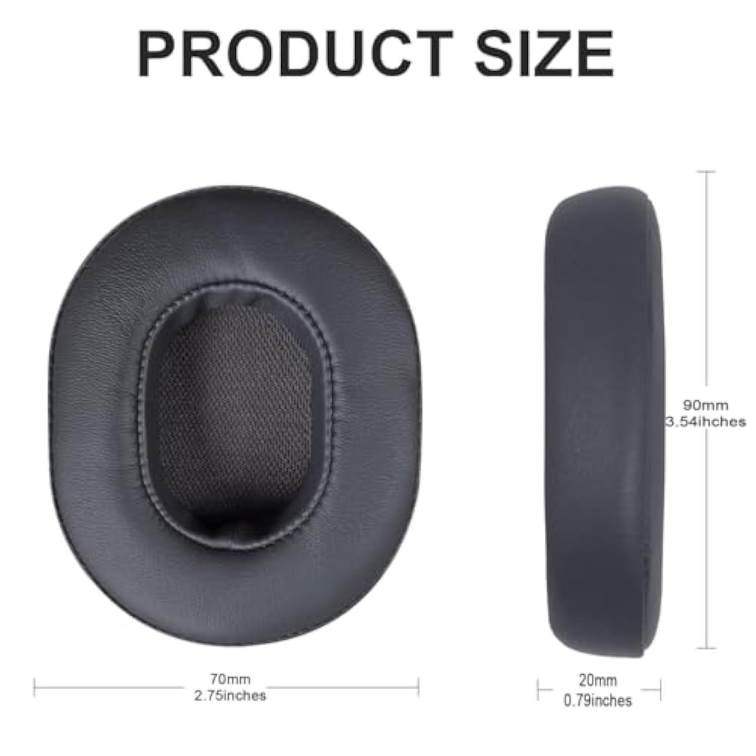 Replacement Ear Pads For Skullcandy Venue Wireless Anc, Headphones Ear Cushions Covers For Skullcandy Crusher Wireless/Evo/Hesh Anc/Evo/Crusher Anc Headset Accessories Ear Cups-Black. (Dark Gery)