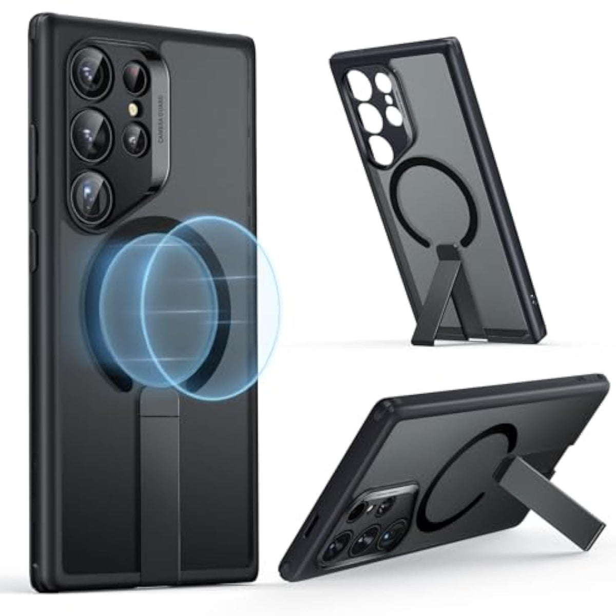 Esr For Samsung Galaxy S24 Ultra Magsafe Case With Kickstand, Wireless Charging Compatible With Magnetic, 3 Stand Modes, -Grade Protection, Shockproof Case Slim Fit For S24 Ultra, Black