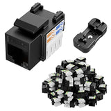Cat6 Keystone Jack Rj45 Keystone Jack 50-Pack, Utp Modular Ethernet Jack Inser