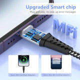 16Ft Extra Long Usb C To Lightning Charger Cable For Iphone,Apple Mfi Certified Charger Cord, Nylon Braided Sync Data Charge Cord For Iphone 14 Pro Max/14/13Pro/12/11/X/Xs/Xr/Ipad-Silver
