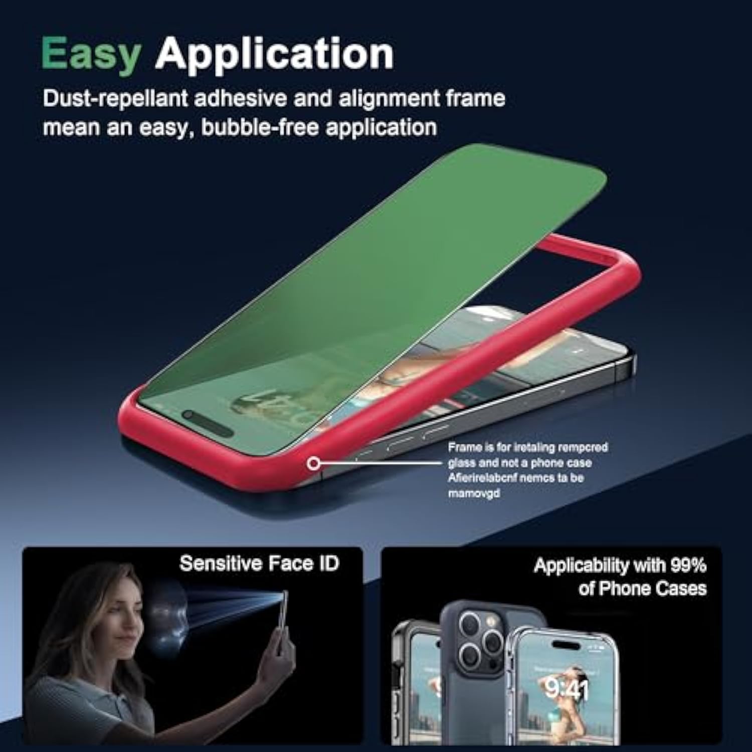 2 Pack For Iphone 14 Pro Max Privacy Screen Protectors (6.7 Inches), [9H Hardness] [Military Grade Shatterproof] Anti-Spy Tempered Glass Film, Enhanced 28° Privacy Angle With Easy Installation Tool.