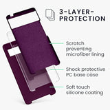 kwmobile Case Compatible with Google Pixel 6 Case - TPU Silicone Phone Cover with Soft Finish - Bordeaux Violet