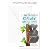 Mini Crocodile Otter Koala Peacock Valentines (Wallet-Sized Cards With Tiny Envelopes) For Valentine'S Day (Set Of 24)