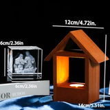 Nativity Jesus Lamp Christian Gifts For Women 3D Engraved Wooden House Night Light, Religious Gifts For Mom Grandma Christmas Presents For Home Decor