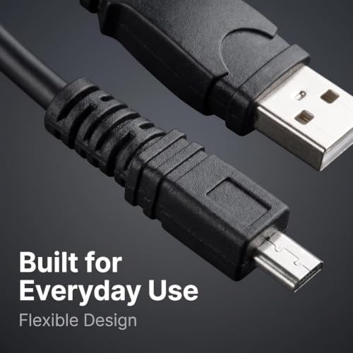 Black 3ft USB Data Charger Cable for Nikon Coolpix S2600 S2500 S3000 S3200 S4300 S6100,Cables