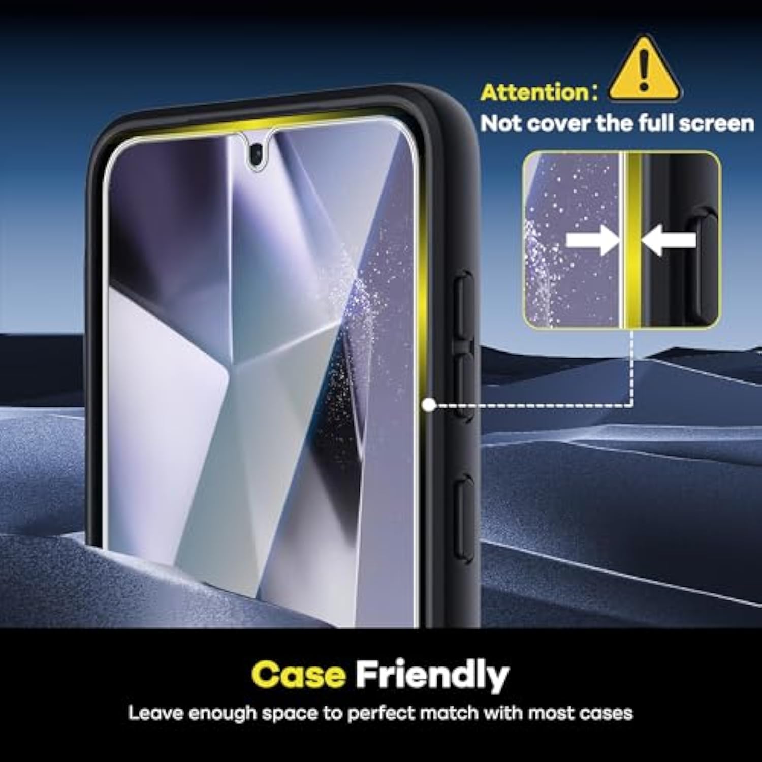 4-Pack For Samsung Galaxy S25 Plus/S24 Plus Screen Protector Film [Not Glass] Bubble Free Galaxy S25 Plus/S24 Plus 5G Hybrid Film [Fingerprint Compatible][7H Hybrid]