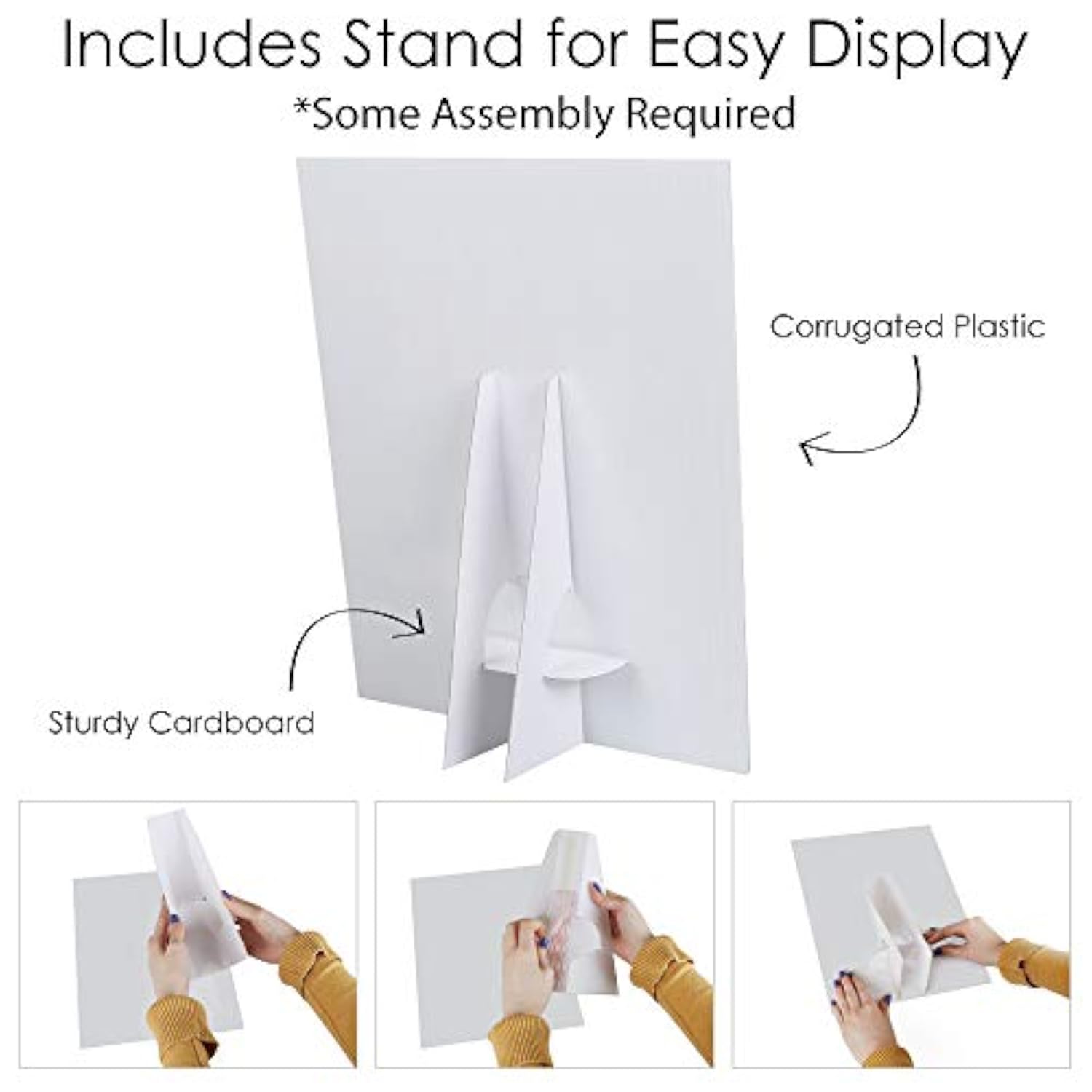 Big Dot of Happiness Photo Booth Sign with Stand – Festive & Durable Plastic Display – Indoor & Outdoor Party Decoration – 10.5” x 13.75”