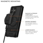 ROKFORM Rugged Case Compatible with Galaxy S25 Ultra, Magnetic Cover with Screw Lock Drop-Tested Armor (Black)