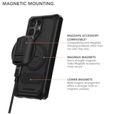 ROKFORM Rugged Case Compatible with Galaxy S25 Ultra, Magnetic Cover with Screw Lock Drop-Tested Armor (Black)