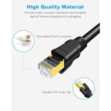 Cat8 Ethernet Cable 33Ft, High Speed 40Gbps 2000Mhz Sftp Internet Network Cabl