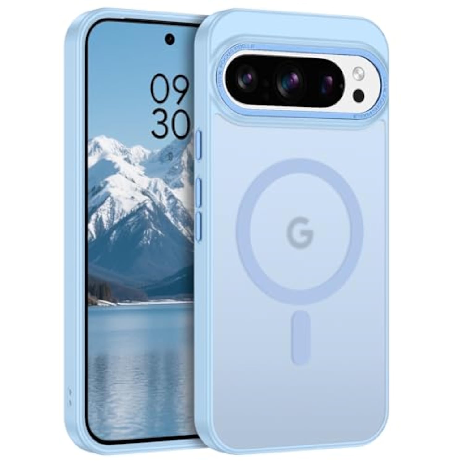 Magnetic For Google Pixel 10 Case/Pixel 10 Pro Case, [Compatible With Magsafe] [Translucent Matte] Slim Fit Shockproof Women Men Protective Case Cover For Google Pixel 10/10 Pro,Light Blue