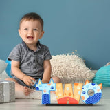 Blue Dog 2Nd Birthday Table Centerpieces Two Letter Sign Wooden Decorations Paw Themed 2 Year Old Ornament Decor For Kids Baby Shower Supplies Favors Photo Booth Props