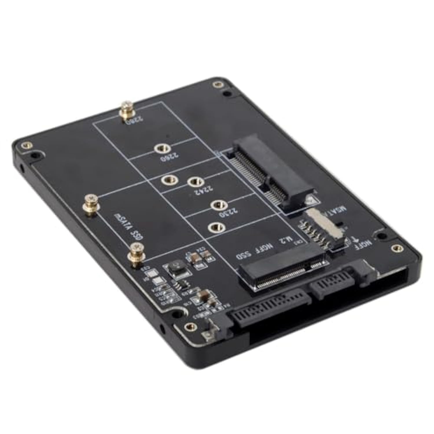 Xiwai Combo M.2 NGFF B-Key & mSATA SSD to SATA 3.0 Adapter Converter Case Encl