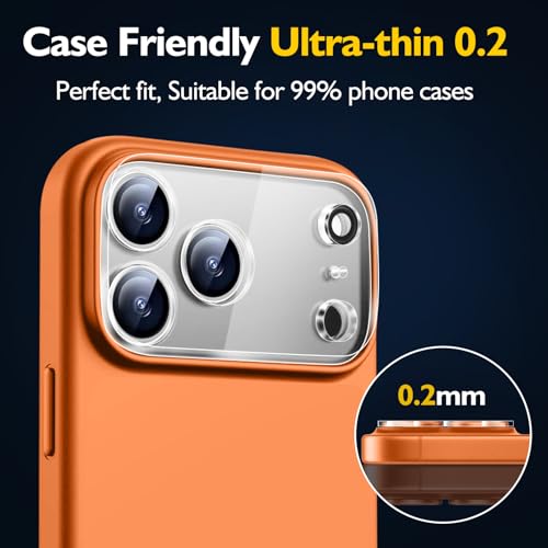 3Pcs Rear Back Camera Lens Protector Tempered Glass For Iphone 17 Pro Max - Hd Clear Full Coverage Guard