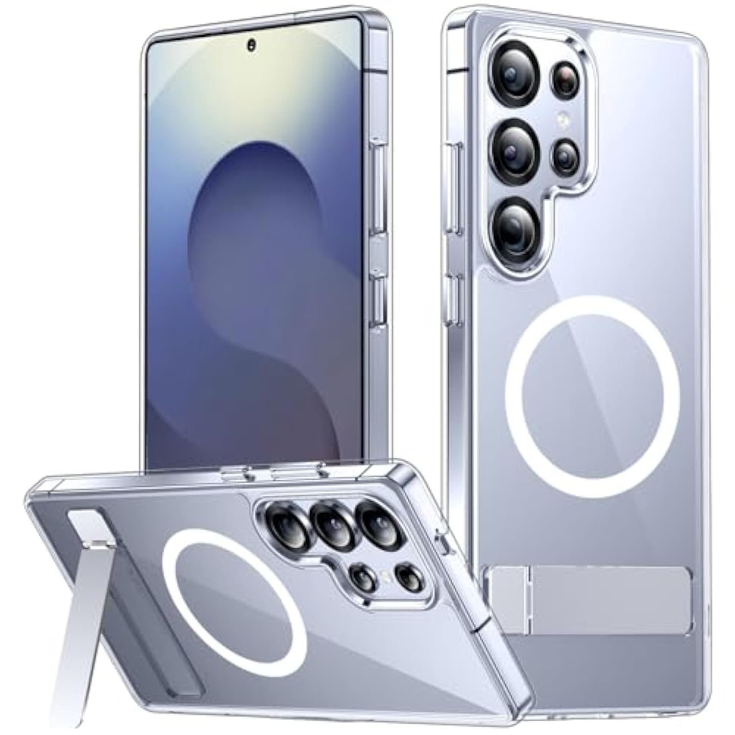 Magnetic Samsung Galaxy S25 Ultra Case, 3 Stand Ways, Military Grade Protection