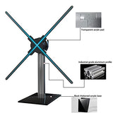 3Dhologramfan Desktop Stand With Tempered Glass Base And Aluminum Alloy Frame, Suitable For 27.5" Or Smaller Fans(Desktop Stand (Height 15"))