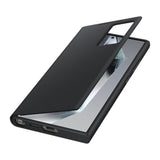 Samsung Galaxy S24 Ultra S-View Wallet Phone Case Protective Cover with Smart Small Screen View Finger Tap Control Slim Design Card Holder Pocket US Version EF-ZS928CBEGUS Black