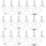 3 Pack Accessory Cord With 6 Led Bulbs, 11.5 Ft Christmas Village Light With On/Off Switch Plugs And Spare Fuse For Hall