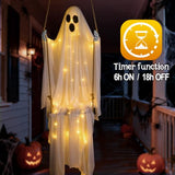 Halloween Decorations Outdoor,4.8FT Hanging Swing Ghost for Yard and Porch