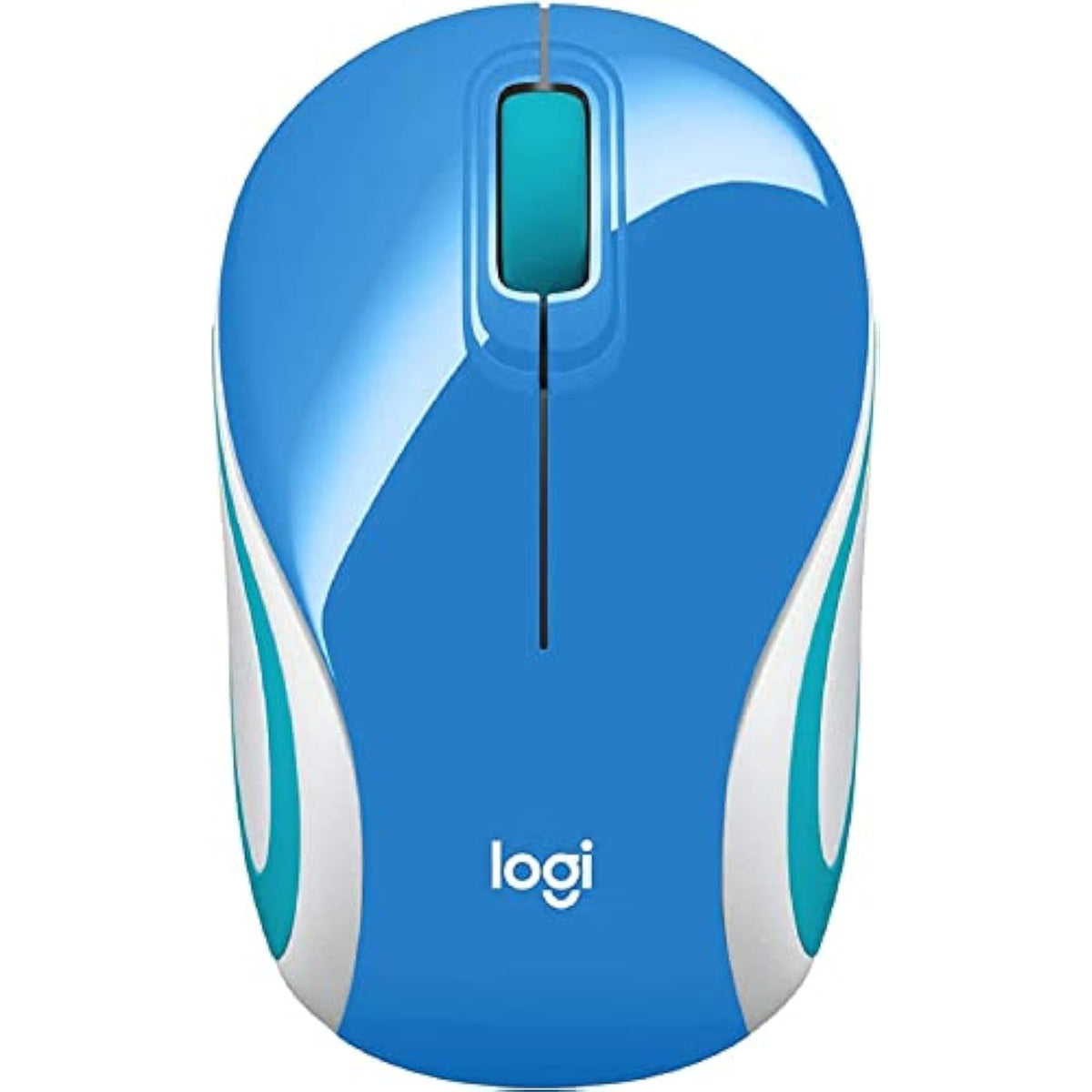 Logitech Wireless Mini Mouse M187, Pocket Sized Portable Mouse For Laptops Blue (Renewed)