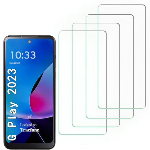 [4 Pack] Screen Protector Compatible with Motorola Moto G Play 2023,Scratch Resistant,Easy-Install,Bubble Free,Anti-Fingerprint,Tempered Glass