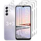 [3+3 Pack] Galaxy A14 5G Screen Protector + Camera Lens Protector, 9H Hardness, Scratch Resistant, Easy Installation, Bubble Free, Hd Tempered Glass For Samsung Galaxy A14 5G