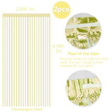 2-Pack Champagne Gold Foil Fringe Curtains 3.28x6.56 ft for Party and Photo Booth