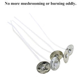 3.5 Inch Length Candle Wick Pre Waxed Stickers Clean Burn Slow Steady Even Disperse No Black Smoke Stand Upright Easy Set Up Centering Glass For Soy Candle Jar 50Pcs With Metal Bottoms