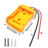Power Wheels Adapter For Dewalt 18V/ 20V Max Xr Lithium Battery Adaptor Dock Holder Power Mount Connector Diy For Power Tools Rc Toys Robotics 12Awg Wire