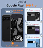 For Google Pixel 9 Case: Pixel 9 Pro Military Grade Drop Proof Protection Cell Phone Cover With Belt-Clip Holster | Dual Layer Rugged Heavy Duty Shockproof Protective Phonecase (Black)