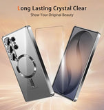 For Samsung Galaxy S25 Ultra Case,Clear Galaxy S 25 Ultra Phone Case,[No Yellowing] Shockproof Slim Silicone Cases Tpu Bumper Hard Pc Cover For Samsung S25 Ultra 5G 6.9",Transparent