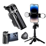 Mini Selfie Stick Tripod Stand for iPhone ?6-Section Adjustable Height Extension (12-42cm)?10 Meter Remote One Click Control ?Suitable for