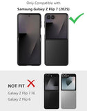 Case For Samsung Galaxy Z Flip 7 (2025) Phone Case Matte Translucent Hard Back + Soft Tpu Bumper Shockproof Cover For Galaxy Z Flip7 - Black Frost