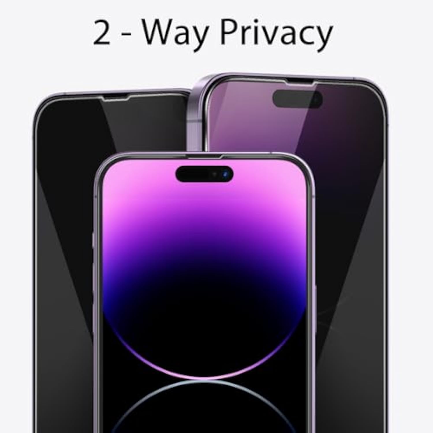 3-Pack iPhone 14 Pro Max Privacy Screen and Camera Lens Protector Case Friendly