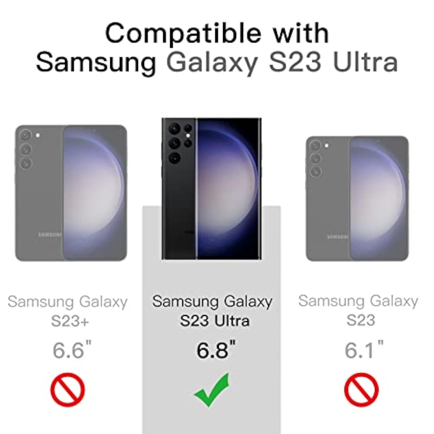 JETech Magnetic Case for Samsung Galaxy S23 Ultra 5G 6.8-Inch, Compatible with MagSafe, Translucent Matte Back Shockproof Phone Cover (Black)