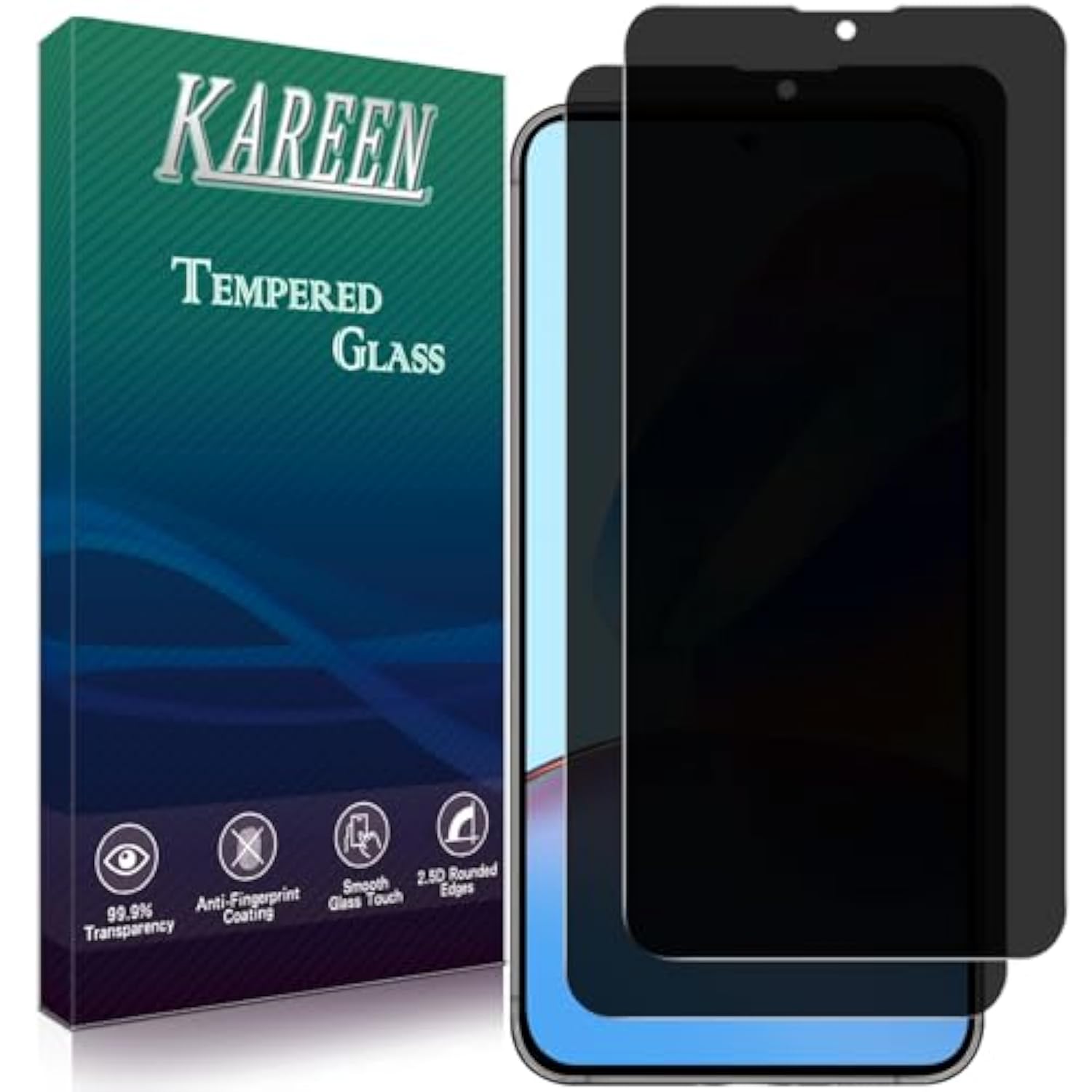 2 Pack Privacy Screen Protector For Samsung Galaxy S23 Fe 5G / A54 5G Anti Spy Private Tempered Glass, Anti-Scratch, Bubble Free, Easy To Install
